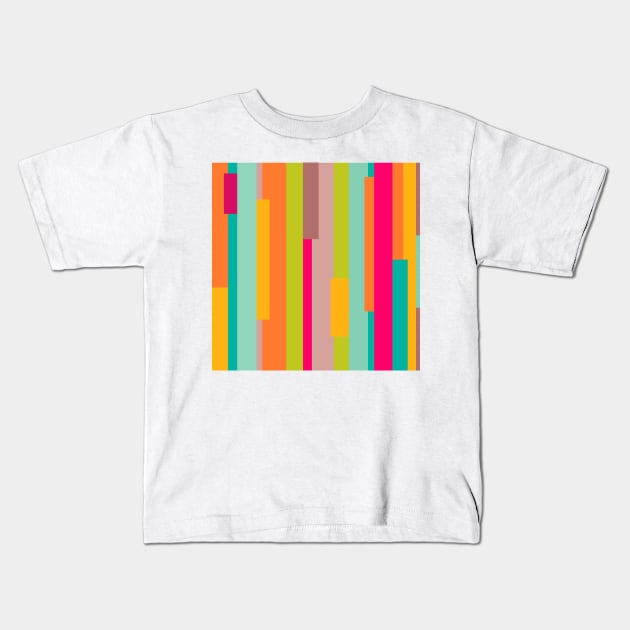 vibrant colour overall patterns Kids T-Shirt by gurvindersohi3